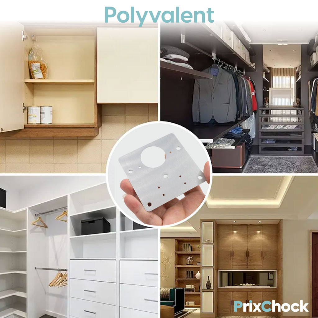 Kit de Fixation Complet Charnières Ultra-Résistantes pour Portes d’Armoire