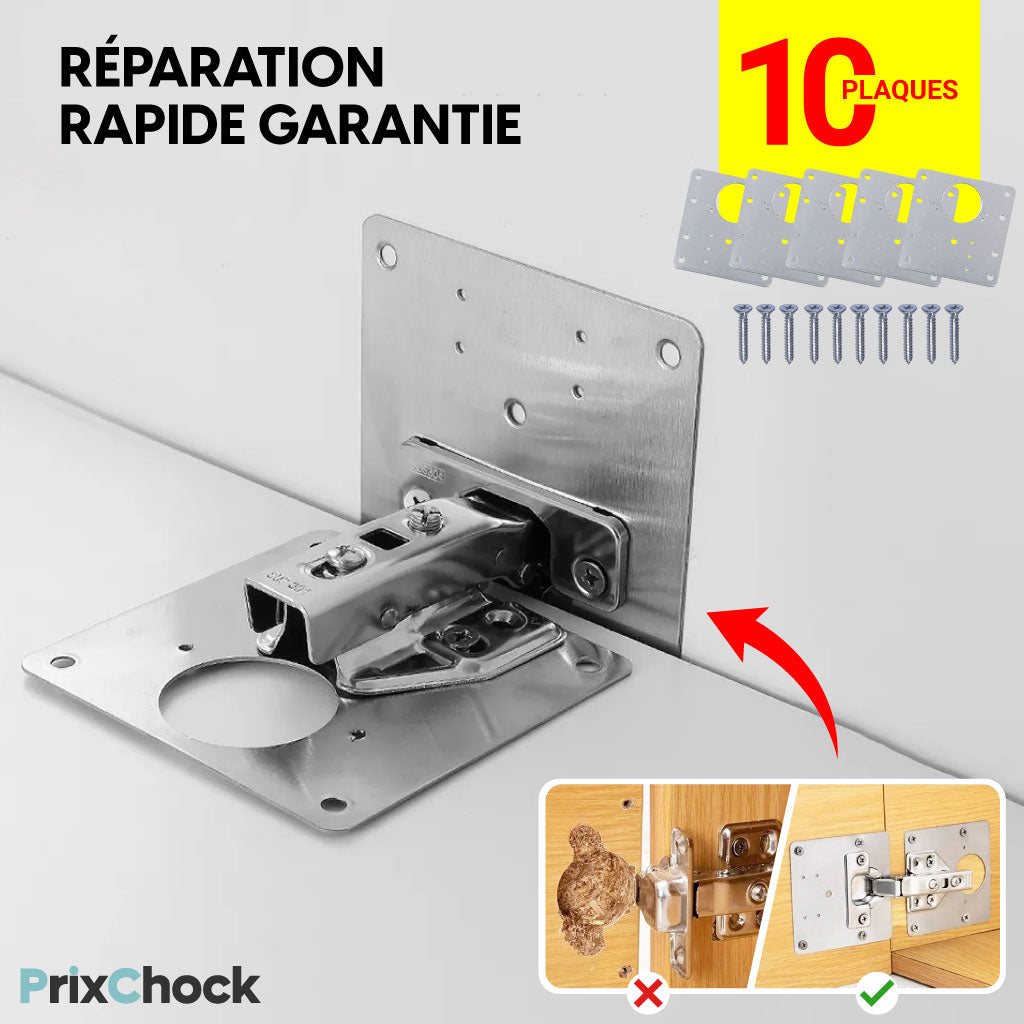 Kit de Fixation Complet Charnières Ultra-Résistantes pour Portes d’Armoire