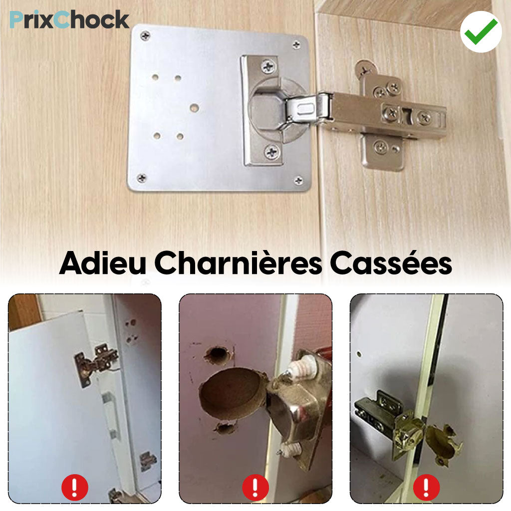 Kit de Fixation Complet Charnières Ultra-Résistantes pour Portes d’Armoire