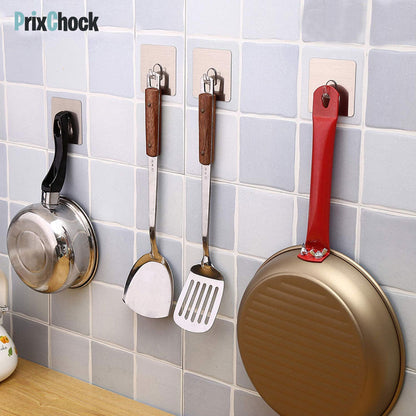 Crochets Muraux Adhésifs Ultra-Résistants – Fixation Sans Clous pour Cuisine, Salle de Bain & Bureau !