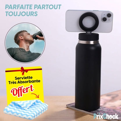 Bouteille Isotherme avec Support Téléphone