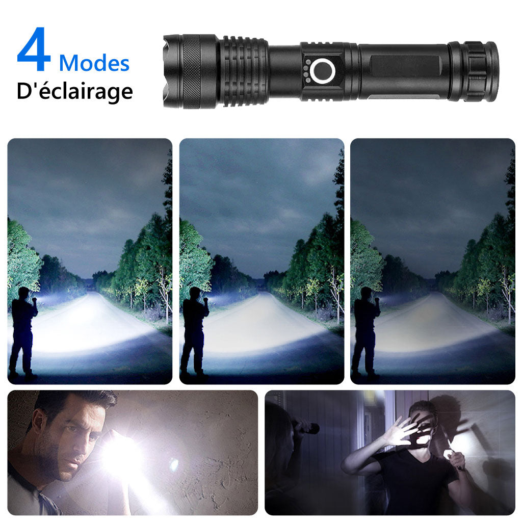 Lampe de poche super lumineuse pour tous amateurs d'aventure.