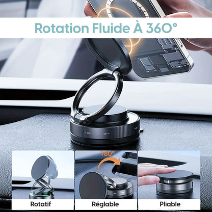 Support Téléphone Magnétique 360° à Ventouse – Fixation Solide & Angle Réglable à l’Infini !
