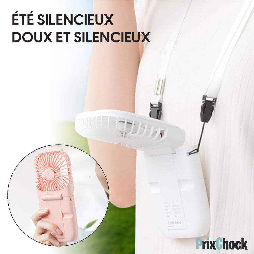 Mini Ventilateur Portable – Fraîcheur Nomade et Design Intelligent