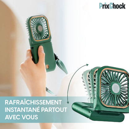 Mini Ventilateur Portable – Fraîcheur Nomade et Design Intelligent