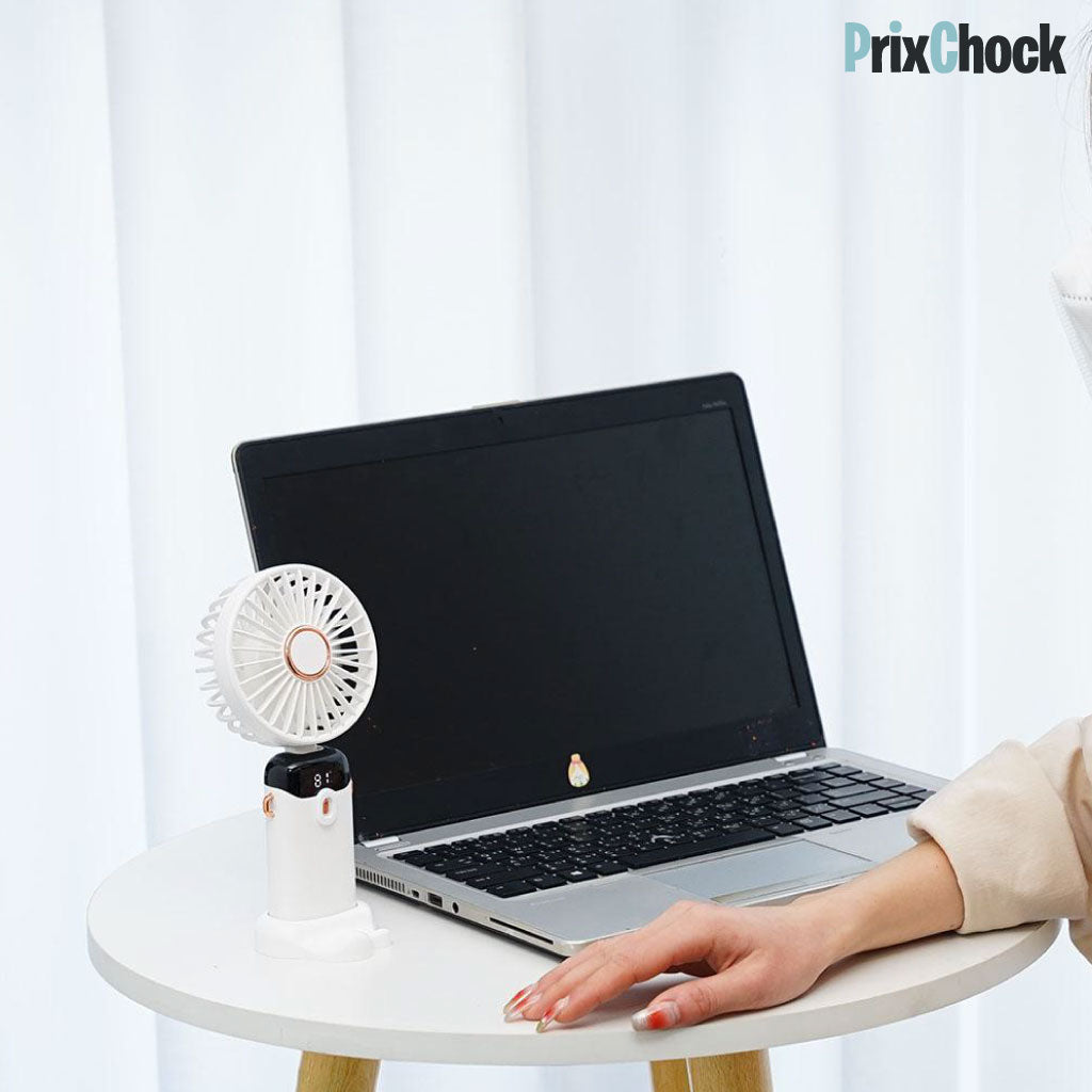 Mini Ventilateur LED Portable Pliable , Fraîcheur, Fonctionnalité et Mobilité