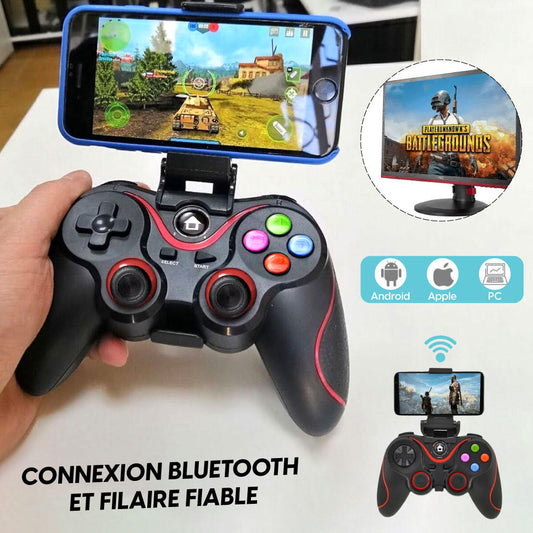 Manette De Jeu Sans Fil Pour Android, Ios, Téléphone Portable, Tv Et Ordinateur : Expérience Immersive Avec Double Vibration Et Batterie Rechargeable
